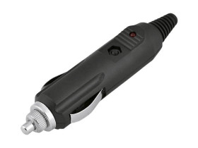 Wtyk zapalniczki sam. z bezpiecznikiem diodą