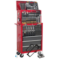 Sealey AP2250BBCOMBO Topchest &amp; Rollcab 14 Drawer - BB Runners - 239pc Tool Kit
