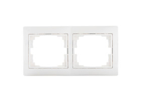DOMO Ramka 2 podwójna pozioma 01-1470-002 biała 24763 KANLUX