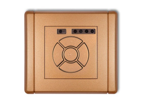 FLEXI Elektroniczny sterownik roletowy (sterowanie lokalne i pilotem sterowanie strefą dodatkowy przycisk) złoty metalik 8FSR-3A