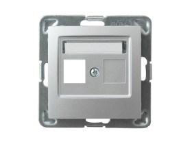IMPRESJA Obudowa gniazda pojedyncze typu Keystone prosta srebro GPK-1Y/p/18 OSPEL