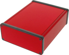 Aluminum enclosure, (L x W x H) 160 x 125 x 52 mm, red, IP54, 1455Q1601RD