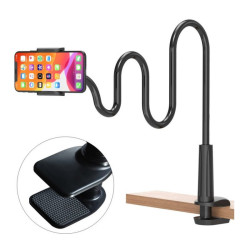 Uchwyt do telefonu i tabletu smartfon przykręcany do blatu, czarny