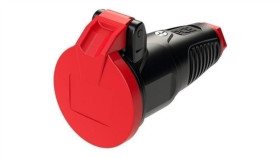 Gniazdo Przenośne Gumowe 16A 230V Ip54 Taurus2 Z Klapką Pierścień Czerwony...