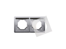 SIMON BASIC STANDARD Ramka 2 podwójna do wersji bryzgoszczelnej IP44 z kompletem uszczelek stal inox BMR2B/21 KONTAKT SIMON