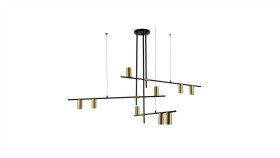 Lampa Wisząca Arizona 9 Czarna/Złota Lp-074/9Pl Bk/Gd Light Prestige