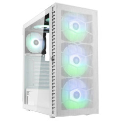 Kolink Observatory HF Mesh Midi Tower Obudowa do komputera biały z 2 wentylatorami, z 4 wentylatorami LED