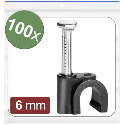 Quadrios 24CA430 Cable Clips Black &#xD8; range 3-6 mm 100 pcs