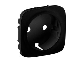 VALENA ALLURE Plakietka gniazda pojedyncze schuko 2P+Z czarny 755208 LEGRAND