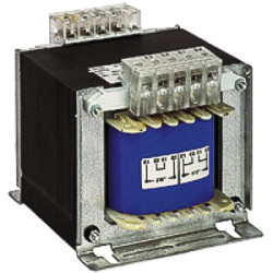 Transformator do zabudowy Napięcie wtórne 115 → 230V 630VA Napięcie pierwotne 230 → 400V 1-wyjściowy