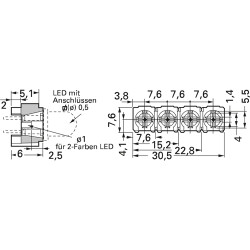Socket, black, for LED 5 mm, 0035.9203