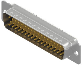 D-Sub plug, 50 pole, standard, equipped, straight, solder cup, 163A11109X