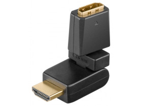 Adapter HDMI 360°, pozłacany
