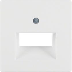 Płytka czołowa do gniazda przyłącz. UAE 2-kr komp./tel. biały, aks