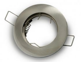 Oprawka sufitowa okrągła stała - satyna nikiel