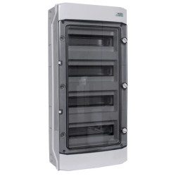 Rozdzielnica modułowa 4x12 natynkowa IP65 drzwi przeźroczyste PHS