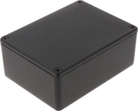 Aluminum die cast enclosure, (L x W x H) 110 x 82 x 44 mm, black (RAL 9005), IP54, 1590SBK