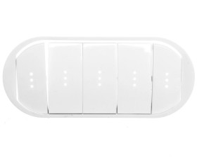 CELIANE Klawisz pięciokrotny z podświetleniem biały 068020