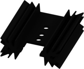 Extruded heatsink, (L x W x H) 38.1 x 34.9 x 12.7 mm, 11 K/W, black anodized, 10018984