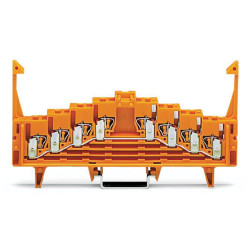 WAGO 727-225 4-level Same Potential Block Plain Lock DIN 7.5mm Orange