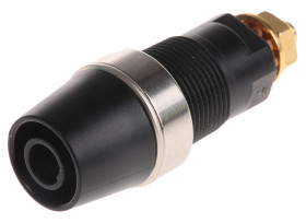 Gniazdo bananowe Żeński typ Gniazdo bananowe Czarny 32A Schutzinger rozmiar 4 mm