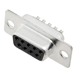 Encitech 2101-0180-11 DB9 D-Sub Receptacle 9-pin Solder Bucket 1pc.