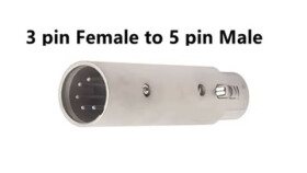 DMX 5 to 3 pin adapter