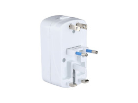 Uniwersalny adapter podróżny z zabezpieczeniem przeciwprzepięciowym z portem 2xUSB 2A 8704 V-TAC