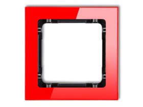 DECO Ramka uniwersalna - efekt szkła (ramka: czerwona: spód: czarny) czerwony 17-12-DRS-1 KARLIK