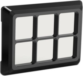 Protective cover, (L x W x H) 134.06 x 98.53 x 28.4 mm, for Rugged Keypad 6PB, 09-0A00.0100