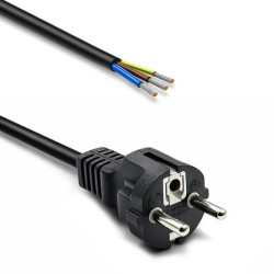 Qoltec Przewód zasilający SCHUKO CEE 7/7 miedź Cu odizolowany lutowany 3x0.75 mm² 1.8m
