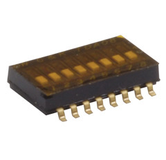 Przełącznik DIP 2-pozycyjny SPST SMD 25 mA przy 24 V DC -40 → +85°C