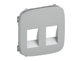 VALENA ALLURE Plakietka aluminium gniazda głośnikowego podwójne 755377 LEGRAND