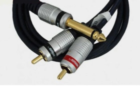 Kabel audio wt.Jack 6,3 mono/2xwt.RCA MK80 1m