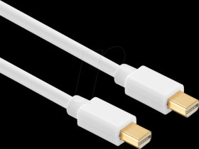 X-DC020-015 Mini DP Male to Male, 1080p, White, 1.5 m