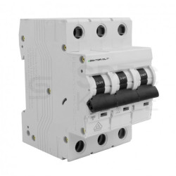 Wyłącznik nadprądowy S bezpiecznik 3-fazowy C32 (C 32A) 3-biegunowy 3P (400V AC) 3-modułowy 10kA VDE Doktorvolt