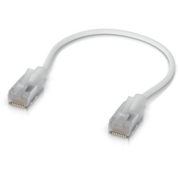 Ubiquiti UniFi Premium Patch Cable, Patchcord STP kat.6A 0.15m, biały (UACC-Cable-Patch-EL-C6A-0.15M-W)