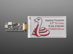 Adafruit 3.7" 416x240 Tri-Color Red / Black / White eInk - Bare Display