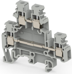 Screw terminal block, screw connection, 4.0 mm², 2 pole, 32 A, 8 kV, gray, 1SNA115271R2200