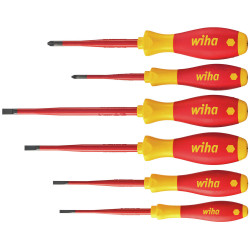 Wiha 36455 SoftFinish&#xAE; electric slimFix SL/PZ Screwdriver Set, 6 Piece