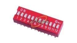 DIP-SWITCH 12-BIEGOWY CZERWONY