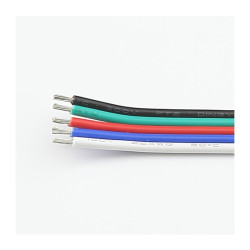 przewód taśmowy 5 żył 22AWG (0,326mm2) kolorowy RGBW 1metr