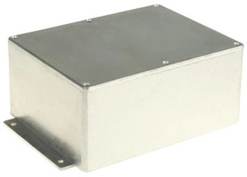 Obudowa ekranowana Srebrny z kołnierzem, 194.8 x 127.4 x 76.3mm, RS PRO