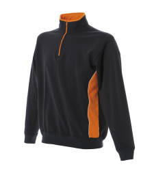 Sweter, 989553, Unisex, M, M, Czarny, pomarańczowy, 20% Poliestru, 20% Bawełny