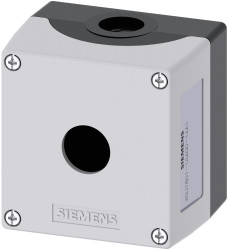 Obudowa kasety sterowniczej Siemens 1-otworowa Ø 22mm Szary IP66, IP67, IP69(IP69K) SIRIUS ACT