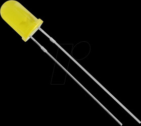 7206Y1D-ESA-C LED 5mm, wired, 2 pin, yellow, 1100 mcd, 40°