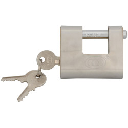 Faithfull FAIPLB60SHUT Brass Shutter Padlock 60mm