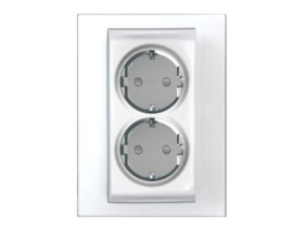 UNICA PLUS Gniazdo podwójne z uziemieniem schuko biel polarna MGU63.067.18 SCHNEIDER ELECTRIC
