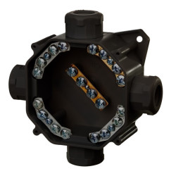 Puszka n/t hermetyczna 80x80 IP67 z wkładem 5x4 czarna 0298-09 Elektro-Plast Nasielsk