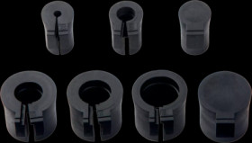 Grommet, cable Ø 7 to 8 mm, TPE, black, 87141220